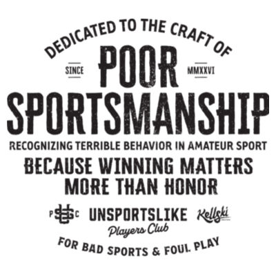 Poor Sportsmanship - AS Colour Mens Block Tee Design